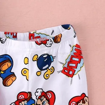 Tecknade Barn Barn Pojkar Super Mario Sleepwear Nattkläder Pyjamas Set barnkläder 1-7Y