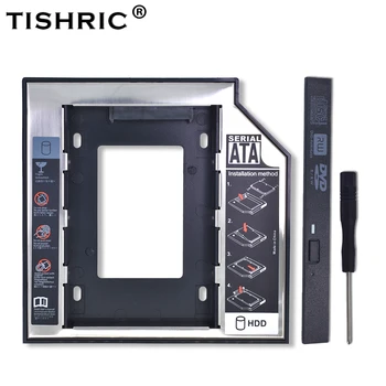 TISHRIC Aluminium HDD Caddy 9.5 12.7 mm Optibay SATA 3.0 2.5