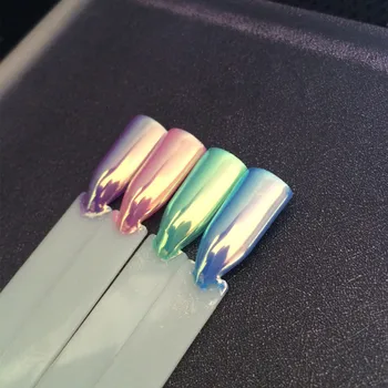 TOPP Aurora Neon pigmentpulver Kameleont Mermaid Pulver Super Spegel Effekt Unicorn Chrome Spik Rainbow Dust Nail Art DIY