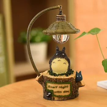 Totoro Harts Natt Armaturer Barnens Rum Sovrum Säng Natt Lampa Lampor LED-Lampor Dekoration Studie Lysande Lampa