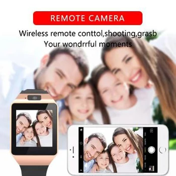 Touch Skärm Smart Klocka dz09 Med Kamera Bluetooth-Armbandsur SIM-Kort Smartwatch För Ios och Android Telefoner som har Stöd för