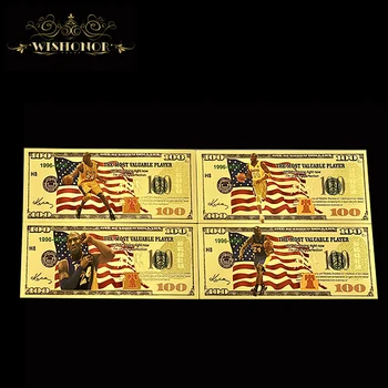 Trevlig 12st/Set Amerika Kobe Sedlar Dollar Sedel i 24k Guld Och Silver Pläterad Falska Pengar För Affärs-Eller