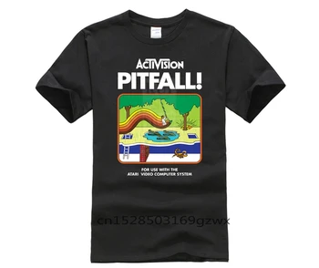 Tryckt T-shirt crew neck kort ärm casual Ctivision Fallgrop Atari 2600 G200 Ultra Män Rolig Tecknad film T-Shirt Bomull