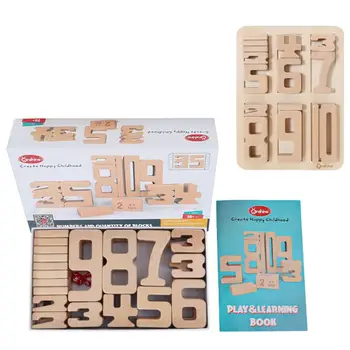 Trä-Nummer Pussel Montessori Leksaker Torg Matematisk Beräkning Tidiga Pedagogiska Styrelsen Pussel Leksaker För Barn Eller