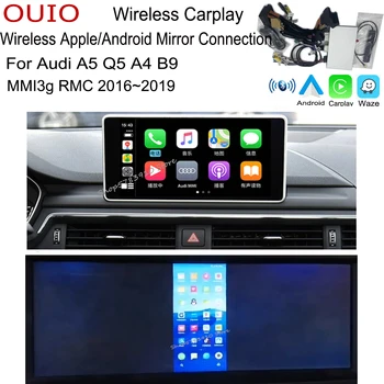 Trådlös Android Bluetooth carplay gränssnitt För Audi A4 A5 F5 B9 MMI3g RMC 2016 2017 2018 2019 2020 Bakre kamera Adapter Carlief