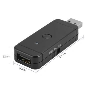 Trådlös / Trådbunden USB spelkontroll Adapter för Nintendo Byta PS3, PS4 datorns Bluetooth-Gamepad-Mottagare för Wii U Xbox 360