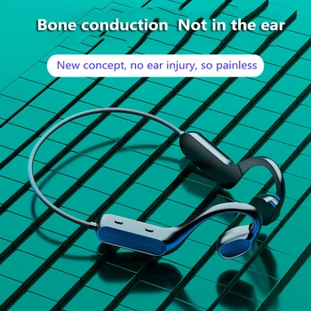 Trådlöst Sport Hörlurar G200 Öppet Öra Bluetooth 5.1 Vattentät Sweatproof Ben Headset Benledningsimplantat Hörlurar