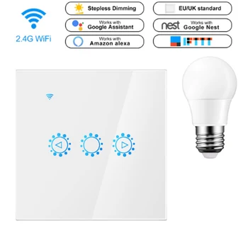 Tuya Smart liv Ewelink app smart WiFi Dimmer LED-ljus dimmer touch-strömbrytare fungerar med amazon alexa googles startsida