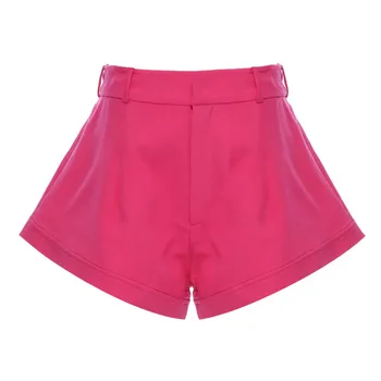 TVVOVVIN 2020 ny Strand solid shorts lös dragkedja casual Veck flicka kvinnliga streetwear hög Sexiga mode personlighet a045