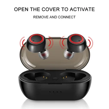 TWS Trådlösa Bluetooth-Hörlurar Touch-kontroll 9D Stereo Headset med mic Sport Hörlurar Vattentäta Hörlurar LED-display