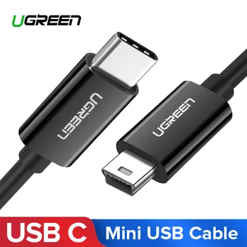 Ugreen USB-C-Mini-USB-Kabel-Thunderbolt-3 Mini-USB, Typ C-Adapter för MacBook pro Digital Kamera MP3-Spelare HDD Typ-c Kabel