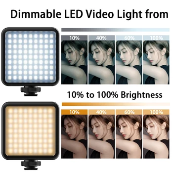 Ulanzi VL81 3200k-5600K 850LM 6.5 W Dimbar Mini LED Video Light Smartphone SLR-Kamera Uppladdningsbara Vlog Fylla Ljus