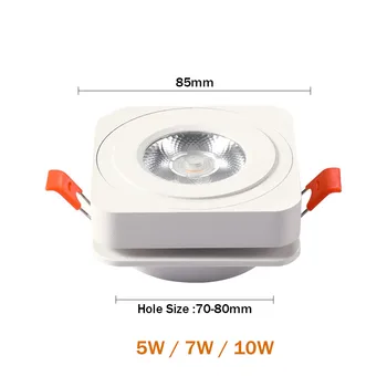 Ultra Tunn LED taklampa 360° Rotattable Flodable Inomhus Tak Armatur Infälld i/utanpåliggande/Rail Monterad Lampa