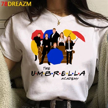 Umbrella Academy sommaren top top tee femme par kläder grafisk tees kvinnor 2020 casual sommaren toppen tumblr harajuku