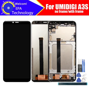 UMIDIGI A3S LCD-Display+Touch Screen Digitizer Ursprungliga Testas LCD-Skärm i Glas För UMIDIGI A3S+verktyg+ Lim