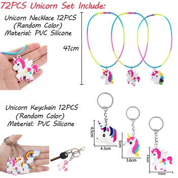 Unicorn Party Supplies Nya Året Julklapp Kids Birthday Party Unicorn Halsband Armband Ring Hårnål Nyckelring