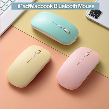 Uppladdningsbar Bluetooth-Mus för Bärbara Telefonen Tabell Musen för iPad air 4 pro 11 12.9 ultralätta PC-Mus för Macbook Pro Air HP