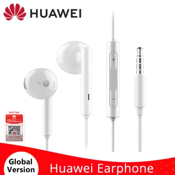 Ursprungliga Huawei Honor AM115 Headset med 3,5 mm in-Ear-Hörlurar Hörlurar med Mic Fast Kontroll för Huawei P40 P30 Lite Heder 20 9X