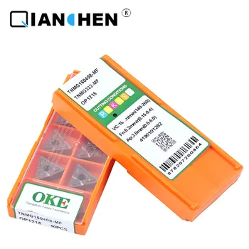 Ursprungliga kvalitet ÅKE 10st/mycket hög precision och hög prestanda med hög hållfasthet CNC TNMG160408-MF OP1215 industrin hårdmetallskär