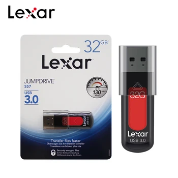 USB 3.0-128GB U Hårddisk 256GB Flash-Enhet 32GB Pen Drive 64 GB Upp till 150MB/s Memory Stick Ursprungliga Lexar S57 Pendrive För PC