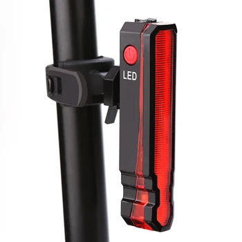 USB-Laddningsbara Slutsignal Cykel varningslampa Cykling LED bakljus Vattentät MTB RoadBike Cykel Bakre Ljus Tillbaka Lampan spindel