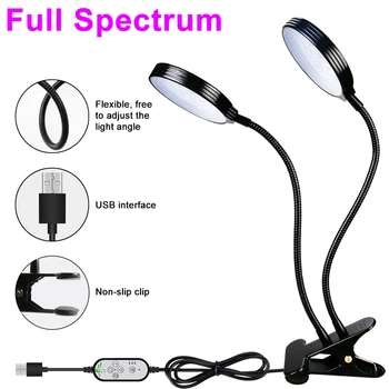USB-LED Grow Light 5V LED Grow Light Full Spectrum För Växter Lampa Akvarium För LED inomhus Vegetabiliska Blomma plantan Växa Tält