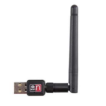 USB2.0 Dongle för Wifi-Adapter-Kort Mini 600Mbps 5DB Antenn för Trådlöst Nätverk LAN-Kort Wi-fi-Mottagare för Bärbar DATOR