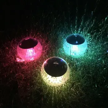 Utomhuspool Damm Fontän under Vattnet Flytande Ljus LED Solar Powered Färg Förändras Vattentät LED-Lampa Trädgård