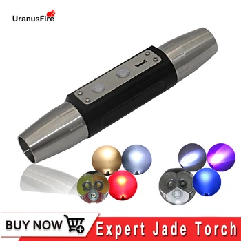 UV-Lampa USB-Laddningsbara 6 ljus 395NM/365nm Ultraviolett Mini LED Ficklampa Ficklampa Fluorescerande Jade Pengar Detektor ficklampa