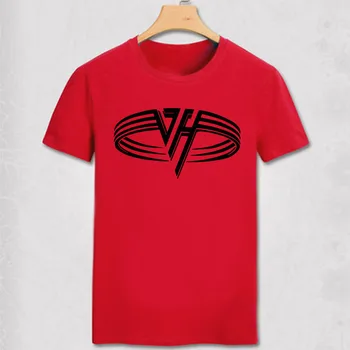 Van Halen-T-Shirt Klassisk Rock Bandet Van Halen T-shirt Mode Kort Ärm Bomull Tee Shirt Sommaren Man Casual Tshirt
