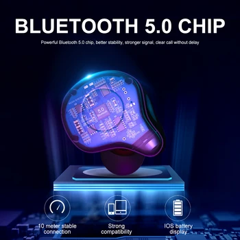 Vattentät E12 Ultra 6D TWS Bluetooth Qualcomm v5.0 aptX Hörlurar Sport HiFi Stereo Hörlurar brusreducering Trådlösa Hörlurar