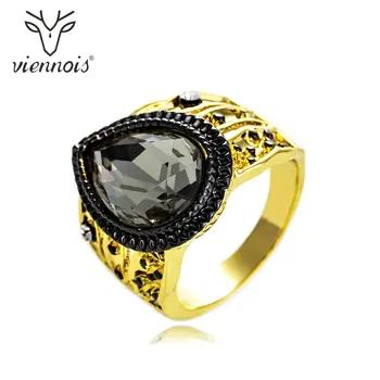 Viennois Vintage Ringar för Kvinnor Blanda Färg färgglada Strass Kvinnors Storlek Ring Mode Smycken