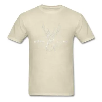 Vilda Rådjur Vistelse Free Spirit T-Shirt Kram Naturliga Animaliska Design Nya Tshirts Män Leisure Anpassade T-shirts Skogen Älg Mors Dag