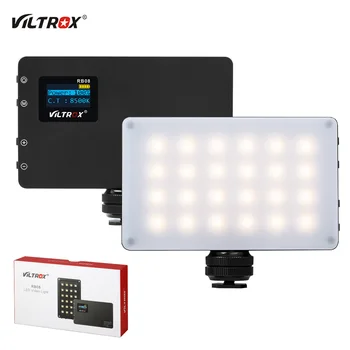 Viltrox RB08 Bi-color 2500K-8500K Mini Video LED-Ljus Bärbara Fylla Ljus Inbyggda Batteriet för Telefonens Kamera Fotografera Studio