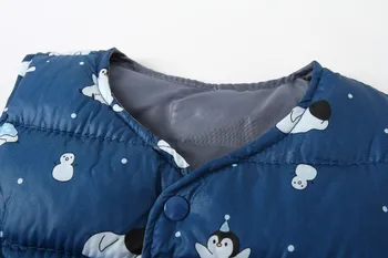 Vintern Barns Bomull vadderade Ytterkläder Jacka Lätt Färg att Matcha Pojke Värme Tjocka vinterkläder Casual Vest