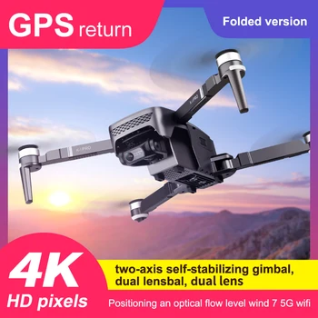 VISUO ZEN K1 PRO 4K Dron HD-Kamera 2-Axlig Gimbal wi-fi trådlöst Lan FPV GPS-5G 800M Avstånd Professionell Drönare Borstlösa Vikbara Quadcopter