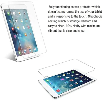 VSKEY 50st 2.5 D Härdat Glas för Apple iPad Pro 9.7 10.5 11 12.9 tums Air 2 Mini 1 2 3 4 skärmskydd Skyddande Film