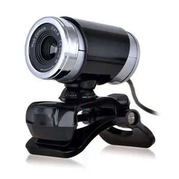 Webbkamera Webb Dator Kamera med Mikrofon för Desktop Laptop USB Plug-and-Play för videosamtal Svart