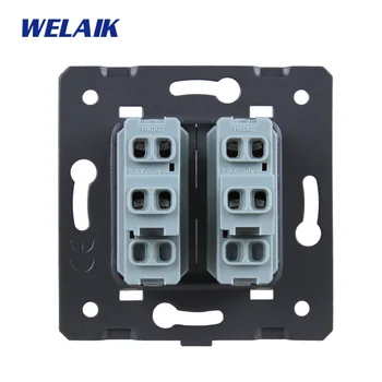 WELAIK-1 Varumärket EU-PC Panel Vägg med en knapptryckning Växla Vit Europeisk Standard Strömbrytare DIY Delar AC110~250V 2Gang1Way A721W