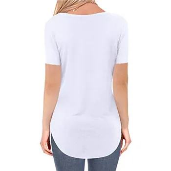 WHEREISART Anpassad Din Bild/Namn Kvinnors Kort Ärm V-Ringad Plus Size Casual Tee T-Shirt Top Sommaren Lös Kvinna Kläder Mujer