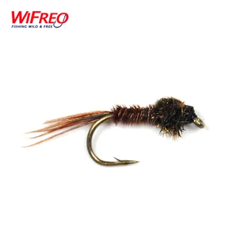 Wifreo 10ST 14# Fri Box Nymf Pheasant Tail Flyga Öring Fiske Flugor