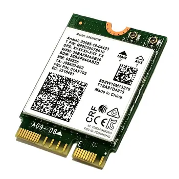Wireless-AC Dual Band Wifi-Adapter för Intel 9462NGW CNVI NGFF M. 2 skriv E med Bluetooth-5.0 Antenner för Win10 System K26