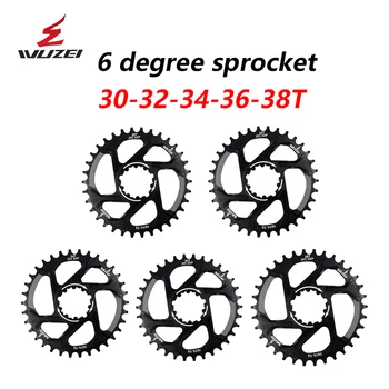 WUZEI MTB Mountainbike Chainring 30/32/34/36/38/40/42T 3/6 grader Kronan cykel Kugghjul för Sram-11/12S NX GX GXP Crankset