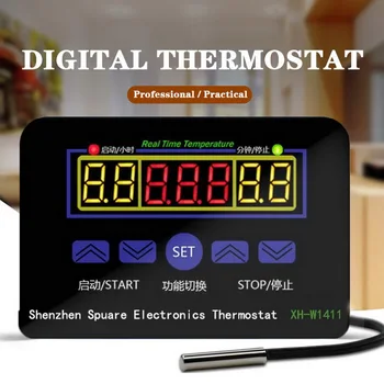 XH-W1411 Termostat LED Digital temperaturregulator 110V 220V 10A Brytare Termometer Smart temperaturreglering DC 12V