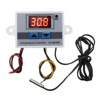 XH-W3001 AC 220V 10A Digital LED temperaturregulator För Inkubator Kylning Uppvärmning Byta Termostat NTC Sensor