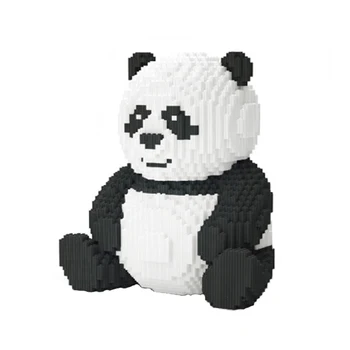 Xizai 8009 Tecknat Kina Bära Katt Panda Vilda Djur Sällskapsdjur 3D-Modell DIY Mini Magic Block Tegel Byggnad Leksak för Barn, inga Box