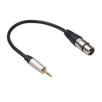 Xlr 3Pin Hona Till 3,5 Mm 1/8-Tums Trs-Hane Kontakt o Adapter Kabel för Mixer, Förstärkare, mixerbord, Mikrofon 0.3 Meter