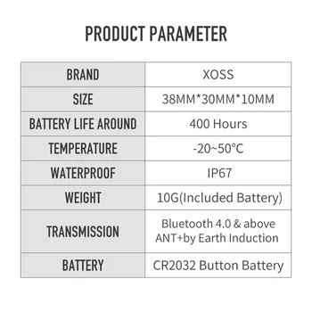 XOSS Cykling Dator Hastighetsmätaren Hastighet och Kadens Dual Sensor ANT+ Bluetooth-Road Cykel MTB-Sensor för GARMIN iGPSPORT bryton