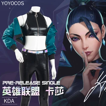 YOYOCOS 2020New LOL KDA Cosplay KDA-Kaisa Cosplay Kostym Kaisa Läder med Den Tuffaste Kamp en Enhetlig Sexig Outfit Halloween Kostym