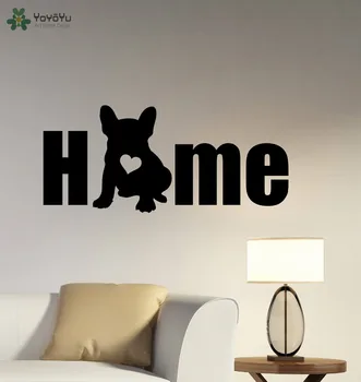 YOYOYU Hund Siluett väggdekal Offert Hem Vinyl fransk Bulldog väggdekaler Vardagsrum Konsten Väggmålning Hundvalp Farstun DecorSY499